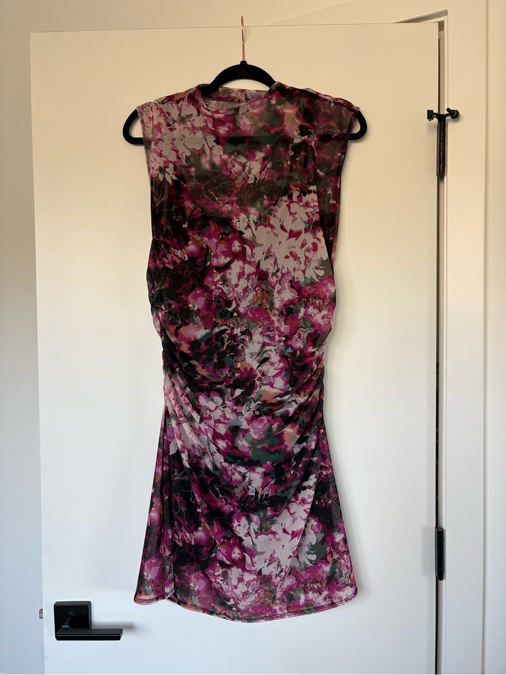 Abercrombie & Fitch Floral Midi Dress in Pink and Green